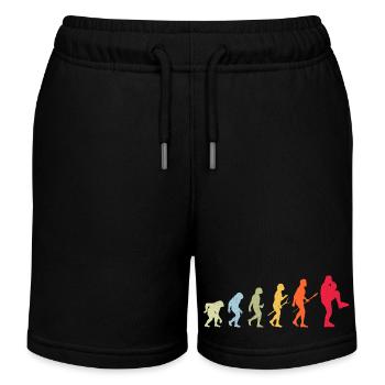 Évolution du baseball - Short de jogging enfant bio Stanley/Stella - noir - Devant