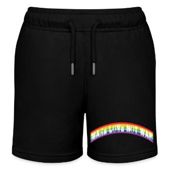 Faire l’amour n’était pas | Drapeau arc-en-ciel - Short de jogging enfant bio Stanley/Stella - noir - Devant