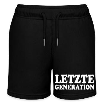 Letzte generation - Kinder Organic Joggingshorts Mini Bolter von Stanley/Stella - Schwarz - Vorne