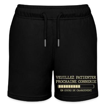 Veuillez patienter prochaine connerie - Short de jogging enfant bio Stanley/Stella - noir - Devant
