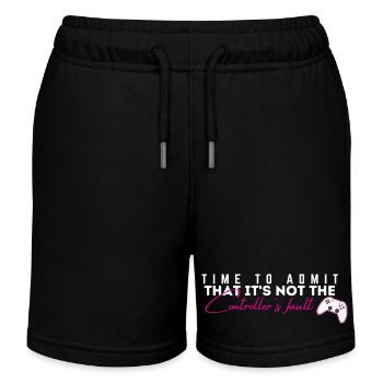 Controller's Fault Gamer Meme Tee - Kids Organic Sweat Shorts by Stanley/Stella - black - Front