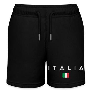 Flagge Italiens, italienischer Stolz - Kinder Organic Joggingshorts Mini Bolter von Stanley/Stella - Schwarz - Vorne