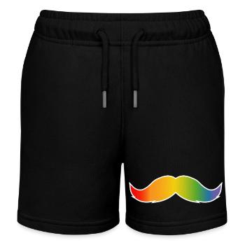 LGBT barbe arc-en-ciel LGBT lgbtqi queer - Short de jogging enfant bio Stanley/Stella - noir - Devant