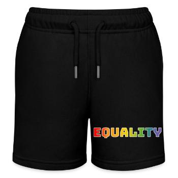 Égalité arc-en-ciel 1 blanc - Short de jogging enfant bio Stanley/Stella - noir - Devant