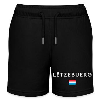 Flagge von Luxemburg, Luxemburger Stolz - Kinder Organic Joggingshorts Mini Bolter von Stanley/Stella - Schwarz - Vorne