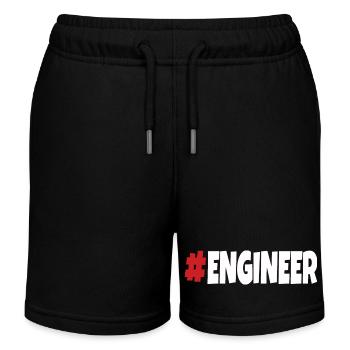 #engineer Rouge & Blanc - Short de jogging enfant bio Stanley/Stella - noir - Devant
