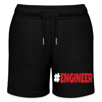 #engineer blanc et rouge - Short de jogging enfant bio Stanley/Stella - noir - Devant
