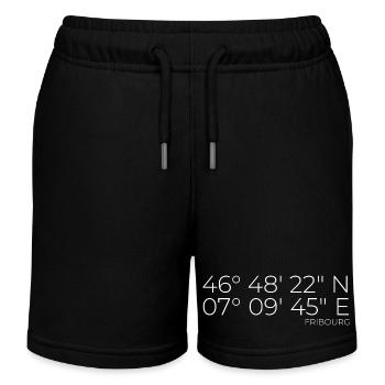 Koordinaten Fribourg - Kinder Organic Joggingshorts Mini Bolter von Stanley/Stella - Schwarz - Vorne