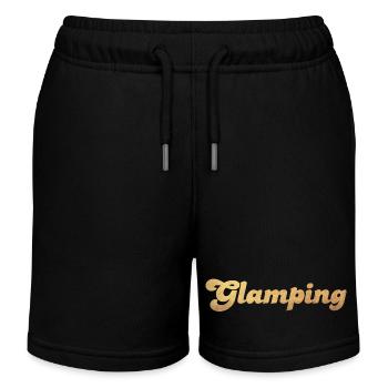 Glamping Gold Camping Camper Luxury Holidays Deluxe - Short de jogging enfant bio Stanley/Stella - noir - Devant
