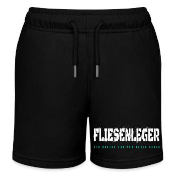 Fliesenleger Design - Kinder Organic Joggingshorts Mini Bolter von Stanley/Stella - Schwarz - Vorne
