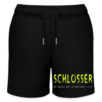 Schlosser Handwerker Design - Kinder Organic Joggingshorts Mini Bolter von Stanley/Stella - Schwarz - Vorne