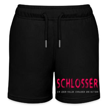 Schlosser Handwerker Design - Kinder Organic Joggingshorts Mini Bolter von Stanley/Stella - Schwarz - Vorne