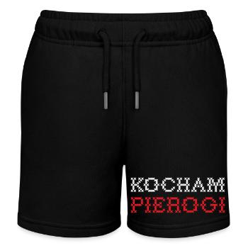 Ich liebe Piroggen Pierogi Polska Polen Flagge - Kinder Organic Joggingshorts Mini Bolter von Stanley/Stella - Schwarz - Vorne