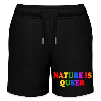 Nature is queer - Short de jogging enfant bio Stanley/Stella - noir - Devant