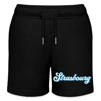 Strasbourg Lettering – Retro France Style - Kids Organic Sweat Shorts by Stanley/Stella - black - Front