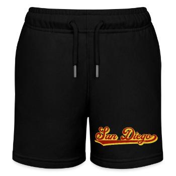 San Diego Retro Script - Kinder Organic Joggingshorts Mini Bolter von Stanley/Stella - Schwarz - Vorne