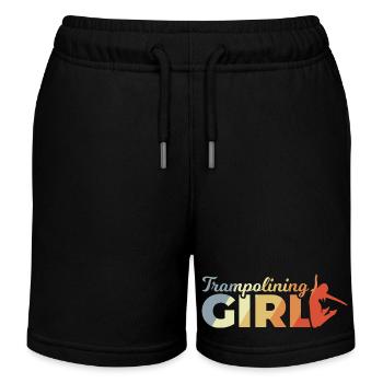 Drôle de fille trampoline - Short de jogging enfant bio Stanley/Stella - noir - Devant