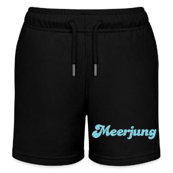 Meerjung Küste Meer Mann Fischkopp Schuppen Fan - Kinder Organic Joggingshorts Mini Bolter von Stanley/Stella - Schwarz - Vorne