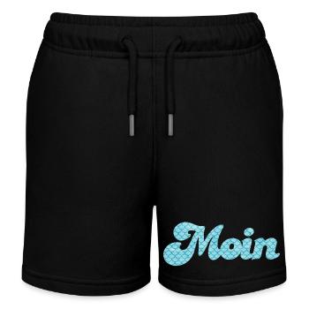Moin Schuppen Schnörkel Handschrift nordisch Meer - Kinder Organic Joggingshorts Mini Bolter von Stanley/Stella - Schwarz - Vorne