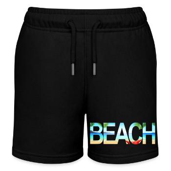 Plage - Short de jogging enfant bio Stanley/Stella - noir - Devant