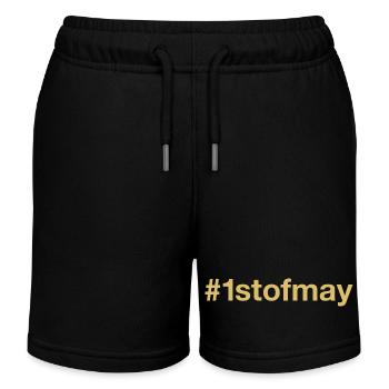 born on May 1st birthday birthday - Kids Organic Sweat Shorts by Stanley/Stella - black - Front