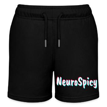 Neurospicy Neurodivergent ADHD Autism - Kids Organic Sweat Shorts by Stanley/Stella - black - Front