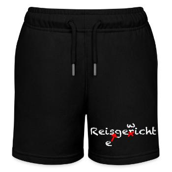 Reisgericht Reisegewicht, Wortspiel Korrektur - Kinder Organic Joggingshorts Mini Bolter von Stanley/Stella - Schwarz - Vorne