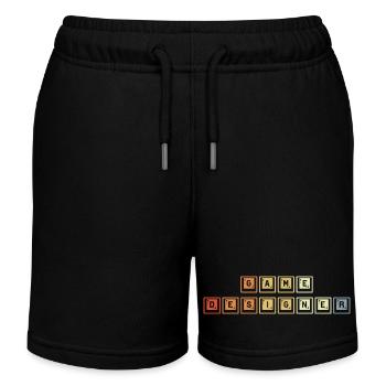 Game Design Vintage - Kinder Organic Joggingshorts Mini Bolter von Stanley/Stella - Schwarz - Vorne