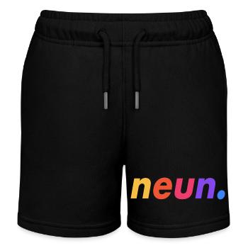 9. Geburtstag Geschenk Neun - Kinder Organic Joggingshorts Mini Bolter von Stanley/Stella - Schwarz - Vorne