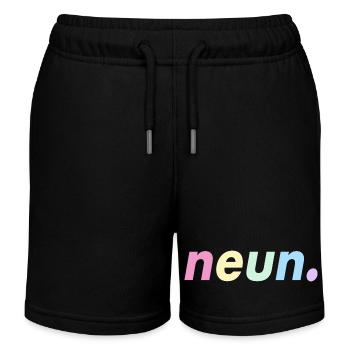 9. Geburtstag Geschenkidee Neun - Kinder Organic Joggingshorts Mini Bolter von Stanley/Stella - Schwarz - Vorne