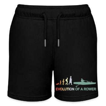 Development of a rower - Kids Organic Sweat Shorts by Stanley/Stella - black - Front