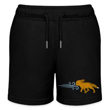 Le renard et le vent - Short de jogging enfant bio Stanley/Stella - noir - Devant