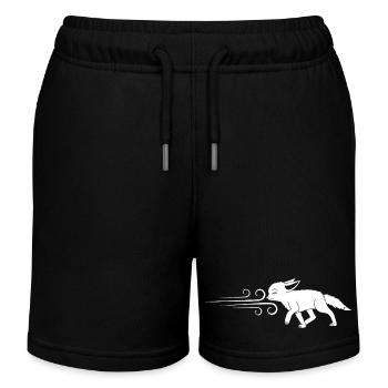 Le renard blanc et le vent - Short de jogging enfant bio Stanley/Stella - noir - Devant