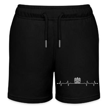 Heartbeat Angkor archaeological - Kids Organic Sweat Shorts by Stanley/Stella - black - Front