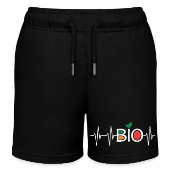 Heartbeat Organic Healthy Green Nutrition Pulse Icône - Short de jogging enfant bio Stanley/Stella - noir - Devant