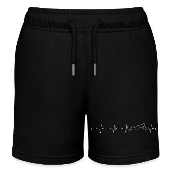 Battement de cœur Baseball - Short de jogging enfant bio Stanley/Stella - noir - Devant
