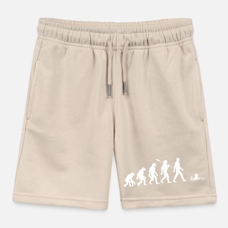 Evolution - Ice baths - Winter bathing - Ice bathing Kids Organic Sweat Shorts by Stanley/Stella