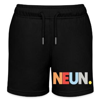 9. Geburtstag Geschenk Neun Kindergeburtstag - Kinder Organic Joggingshorts Mini Bolter von Stanley/Stella - Schwarz - Vorne