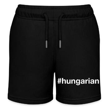 HUNGARIAN Hungary Hashtag - Kids Organic Sweat Shorts by Stanley/Stella - black - Front