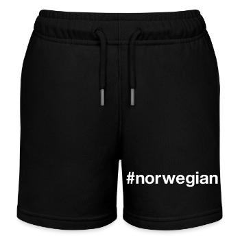 NORWEGIAN Norway Hashtag - Kids Organic Sweat Shorts by Stanley/Stella - black - Front
