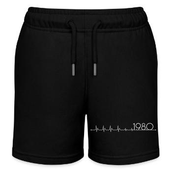 1980 Pulse Neon Retro - Kinder Organic Joggingshorts Mini Bolter von Stanley/Stella - Schwarz - Vorne