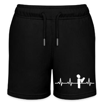 Architecte Stick Figure Heartbeat - Short de jogging enfant bio Stanley/Stella - noir - Devant