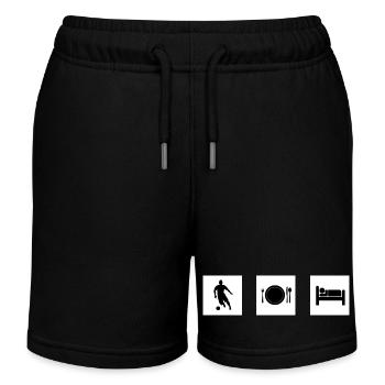 Design Thème Sport et Repas - Short de jogging enfant bio Stanley/Stella - noir - Devant