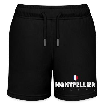 Montpellier, Frankreich Stadt-Wortzeichen - Kinder Organic Joggingshorts Mini Bolter von Stanley/Stella - Schwarz - Vorne