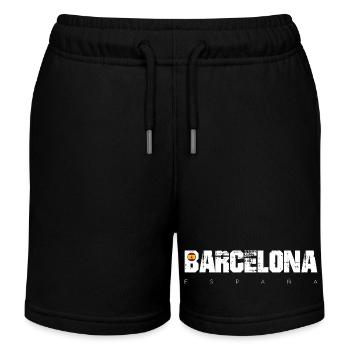 Barcelona Bold Distressed Typ - Kinder Organic Joggingshorts Mini Bolter von Stanley/Stella - Schwarz - Vorne