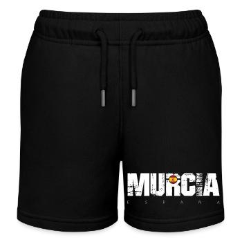 Murcia Spanien Distressed Text - Kinder Organic Joggingshorts Mini Bolter von Stanley/Stella - Schwarz - Vorne