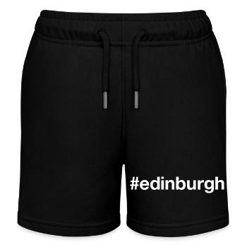 Hashtag d’ÉDIMBOURG - Short de jogging enfant bio Stanley/Stella - noir - Devant