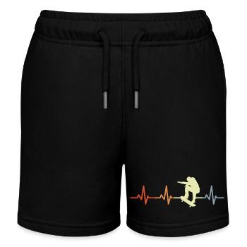 Vintage Skater Heart Palpitations - Kids Organic Sweat Shorts by Stanley/Stella - black - Front