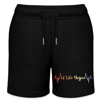 Yoga Heart Palpitations - Kids Organic Sweat Shorts by Stanley/Stella - black - Front