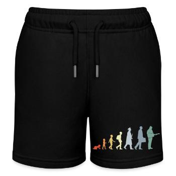 Guitarist Evolution - Kids Organic Sweat Shorts by Stanley/Stella - black - Front